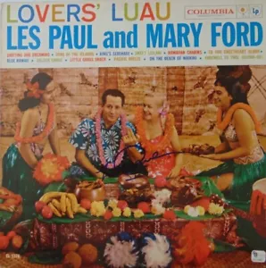RARE! “Lovers Luau” Les Paul Hand Signed Album Cover COA - Picture 1 of 3