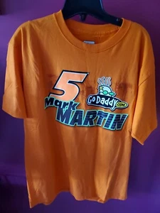 Mark Martin Chase Authentics orange #5 Go Daddy 2011 T-Shirt Large NASCAR - Bild 1 von 5