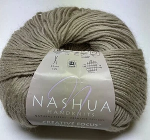 Nashua Creative Focus Wool/Alpaca Yarn Unit Of 1 Oatmeal Brown CFW 2380 Vintage - Picture 1 of 5