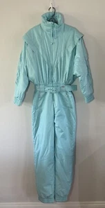 Vintage 1990er First Down Vivian Schneeanzug Damen Gr. 10 Türkis Neu & Schön - Bild 1 von 9