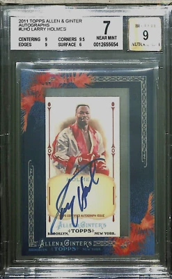 2011 Topps Allen and Ginter Mini Autograph #AGA-LHO Larry Holmes BGS 7 - Image 1 of 2