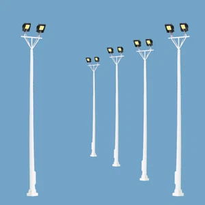 5pcs Model Railway HO Scale 1:87 Plaza Lamps Two-leds 11cm Playground Lights - Picture 1 of 9