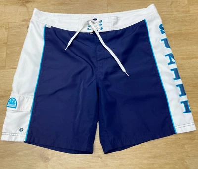 Sundek 36 Rayas Surf Playa Tabla Pantalones Cortos Bañador Traje de Baño Talla 36 L Foto 1 de 4