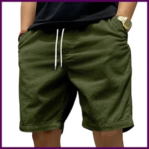Pantaloncini cargo americani pesanti uomo estivi tinta unita cinque centesimi pantaloncini tendenza - Foto 1 di 29