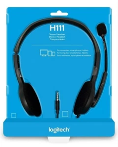 Casque stéréo Logitech H111 noir sur l'oreille - Photo 1/7