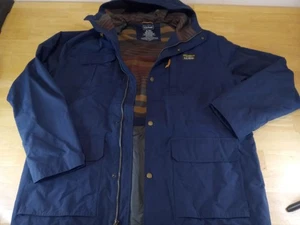 LL Bean Mountain Classic Rain Jacket Mens XL Reg Navy Blue Water Resistant - Picture 1 of 8