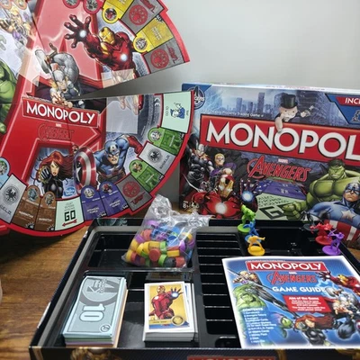Monopoly Marvel Avengers Edition Board Game by Hasbro 2014 Complete 8yrs+ VGC  - Image 1 of 4