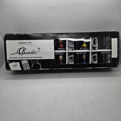 Cluedo Espresso Cups And Saucers Set Cluedo  The Great Detective Game Boxed New - Image 1 of 4