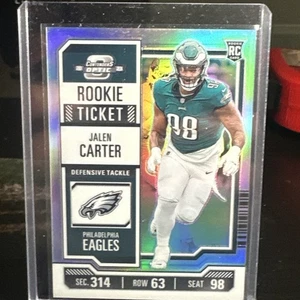 2023 Panini Contenders Optic - Biglietto Rookie Jalen Carter #72 Silver Prizm (RC) - Foto 1 di 2