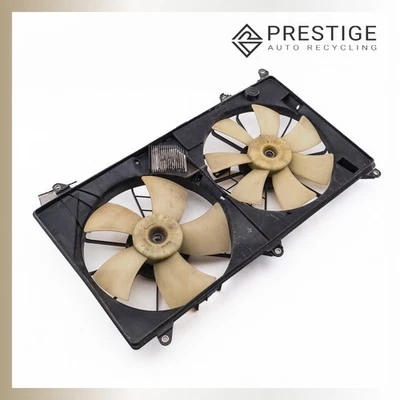 2002-2010 LEXUS SC430 Radiator Dual Cooling Fan Motor w/ Shroud 16711-50160 Foto 1 de 4