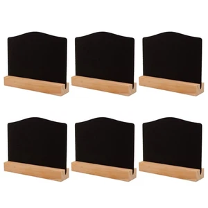 6 Pcs Double-sided Blackboard Mini Signs Decorative Chalkboard with Base - Picture 1 of 11