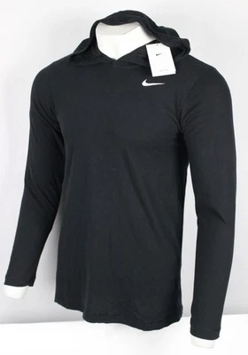 Camiseta con capucha negra Nike Dri Fit mediana manga larga para hombre CJ1696-010 Foto 1 de 4