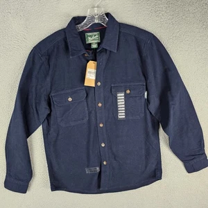 Woolrich Flannel Chamois Shirt Men Medium Heavyweight Long Sleeve Button-Up 6110 - Picture 1 of 10