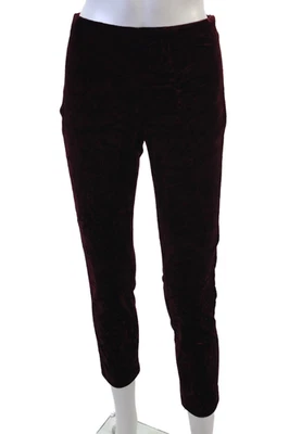 Ceremonia de Apertura Mujer Terciopelo Estampado Cintura Alta Tobillo Leggings Rojo Talla XS Foto 1 de 4