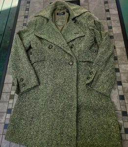 Trench lungo vintage Guess tweed donna lana media raro da trovare! Vintage - Foto 1 di 10