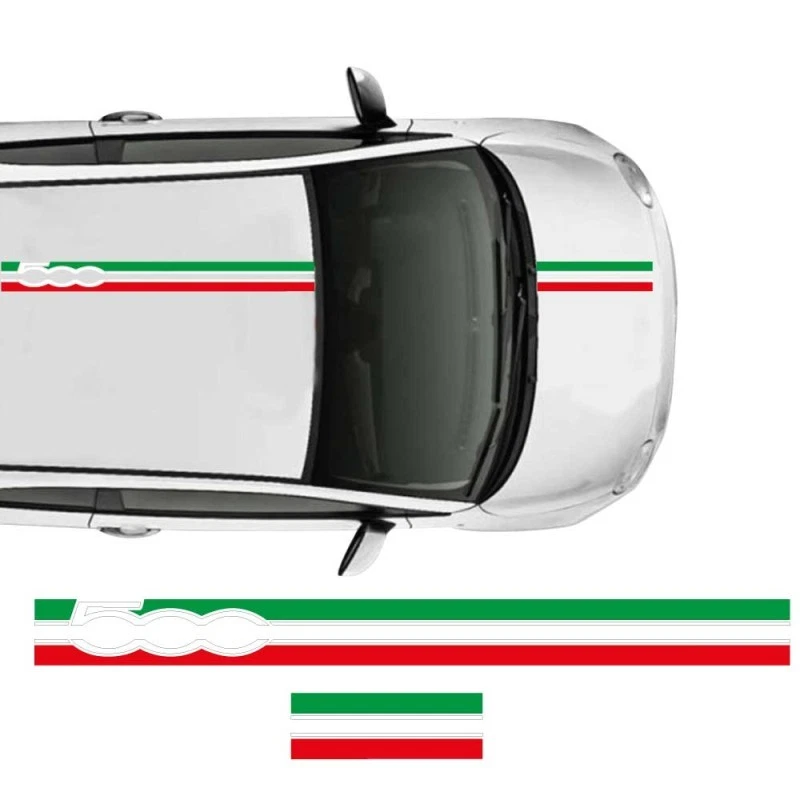 calcomanías techo ItaliaStripe Fiat 500 Foto 1 de 1