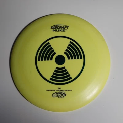 Discraft Elite X Nuke - OOP PFN Disc Golf Distance Driver - Yellow 171g - Image 1 of 4