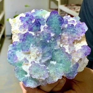 1,37 libbre raro campione di cristallo minerale fluorite cubica viola BLU/Zhejiang, Cina - Foto 1 di 24