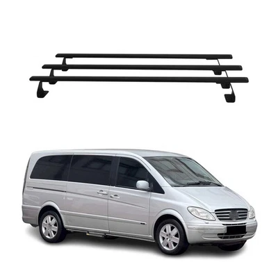 For Mercedes-Benz Metris 16-23 OMAC USA Black Fix Points Roof Racks Cross Bar Foto 1 de 4