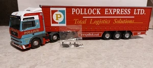 Rare Corgi MAN Tractor Unit With Curtainside Trailer Pollock 1/50 in Plain Boxed - Picture 1 of 5