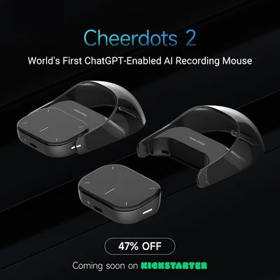 Smart Wireless Air Mouse Bluetooth AI-Recording ChatGPT Mouse - Image 1 of 3