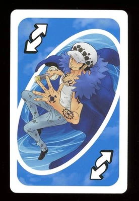 Trafalgar Law BLUE Reverse Card ONE PIECE Mattel Original Japanese UNO Card NM - Image 1 of 2