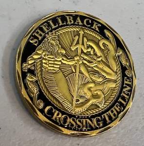 Moneda Desafío Conmemorativo Marinero Cruzando la Línea Shellback Marina - Imagen 1 de 2