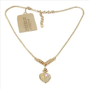 Vintage Givenchy Y Drop Crystals Teardrop Necklace - Picture 1 of 7