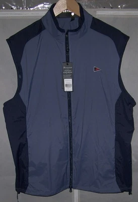 NEW GREYSON Zip Windbreaker Vest Jacket Shirt WESTHAMPTON COUNTRY CLUB Sz L Blue - Image 1 of 4