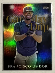 2025 Francisco Lindor Gameday Drip Gold Parallel Topps Baseball [31/50][GD-25] - Bild 1 von 2
