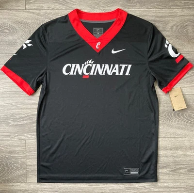 MENS CINCINNATI BEARCATS BLACK NIKE REPLICA STYLE FOOTBALL JERSEY Medium NWT - Image 1 of 4