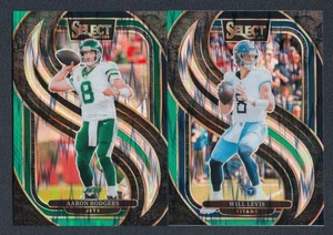 Aaron Rodgers Will Levis 2024 Panini Select Jets Titans 2 Card Lot - Imagen 1 de 4