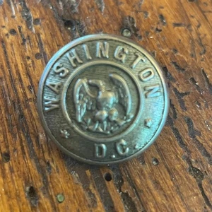 Antique Vintage Brass Washington D.C. American Eagle Rosenfeld Baltimore Button - Picture 1 of 3