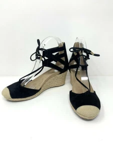 Vionic Orthotic Lace-up Wedge Espadrilles~Calypso~Black Suede~6 NEW - Picture 1 of 4