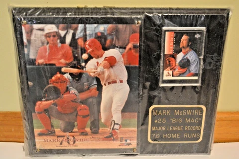Mark McGuire Plaque Big Mac Home Run Record: 70 MLB Memorabilia 15"x12" *SEALED Cover