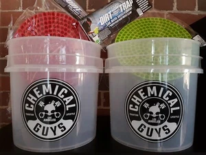 Chemical Guys Buckets + Inserts Ultra Clear Buckets + Any Colour Inserts 2 of Ea - Picture 1 of 9
