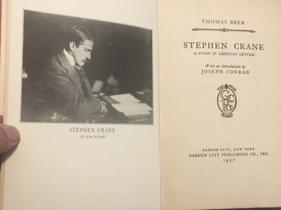 Stephen Crane, A Study in American Letters, 1927 Hardcover. Beer/ Conrad Foto 1 de 4