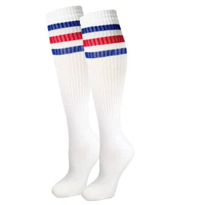 Premium Striped Adult Knee High Tall Athletic Tube Socks Adult Large Shoe Siz... - Picture 1 of 1