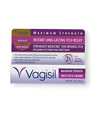 Vagisil Maximum Strength Feminine Anti-Itch Cream with Benzocaine for Women H...