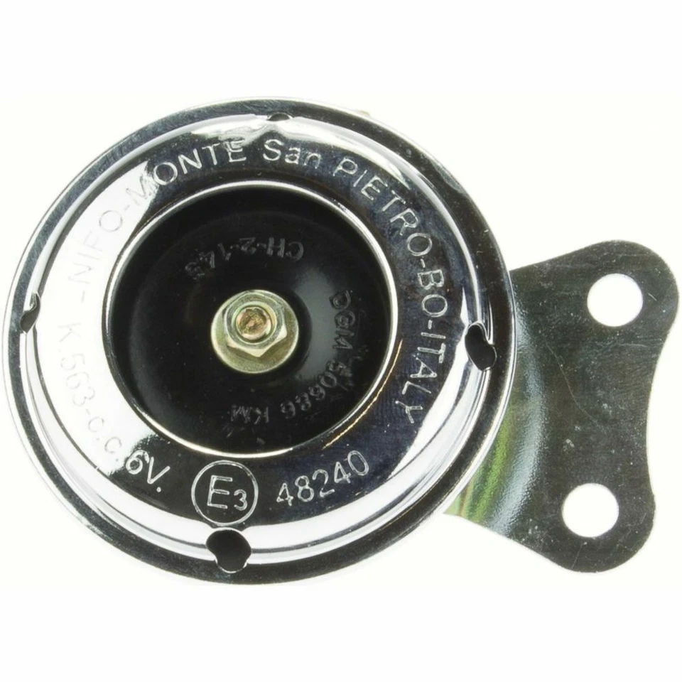 Horn Signalhorn Hupe 6V chrom/schw. Durchm. 65mm - Bild 1 von 1