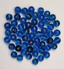 10 Glass Beads handmade Blue Color 18mm x 18mm Round Shape.