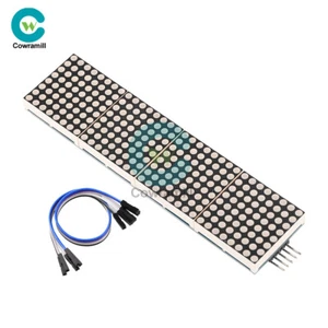 MAX7219 Mikrocontroller 4 in 1 Display LED Dot Matrix Modul Grün + 5P Line USA - Bild 1 von 16