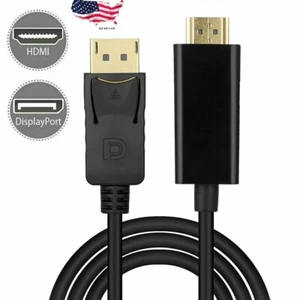Display Port DP to HDMI Cable Adapter Converter Audio Video PC HDTV 1080P 60Hz - Picture 1 of 7