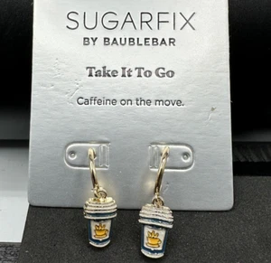 Sugarfix By Baublebar Take It To Go Coffee Cup Earrings Teachers Gift Christmas - Picture 1 of 9