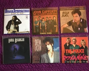 Lot of 6 80s era picture sleeves ONLY  7" no vinyl Springsteen, Police, Billy - Picture 1 of 14