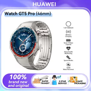 Huawei Watch GT5 Pro 46mm Titanium 1.43" AMOLED Bluetooth iOS Android Smartwatch - Picture 1 of 12