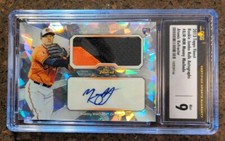 2013 Topps Finest /5 Jumbo Patch ATOMIC Refractor Manny Machado Auto RC CSG 9/10