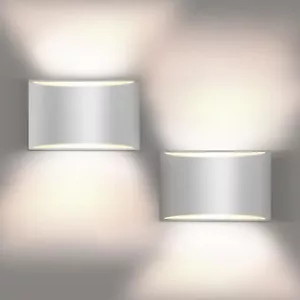 Wall Sconces Set of Two | Modern LED Indoor Wall Lights,Up and Down Wall Moun... - Picture 1 of 7