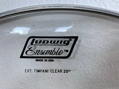 Ludwig C8220 20" Blanco Cuello Extendido Timbal Cabeza Transparente EXT. Conjunto nuevo fuera de existencia Foto 1 de 3