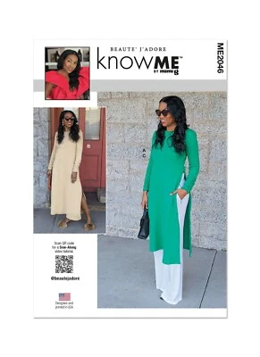 Know M by MIMI G Sewing Pattern ME2046 Misses Knit Dress Pants Size 8-16 - Image 1 of 3